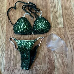 “Grasshopper” Green Competition Bikini Set